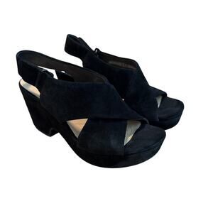 Clarks Maritsa Lara Platform Sandal Black Size 7 M Chunky Strappy